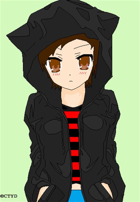 Anime Me In Cat Hoodie By Mystickyuubi24 On Deviantart