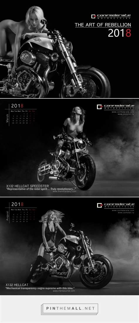 Confederate Motorcycles Bikers Calendar 2018 Graphiste Graphiste