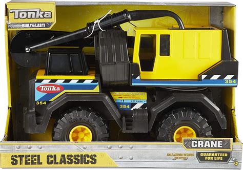 Tonka Steel Classic Mighty Crane Toy Truck Tough Construction Zone Vehicle Contemporary Manufacture