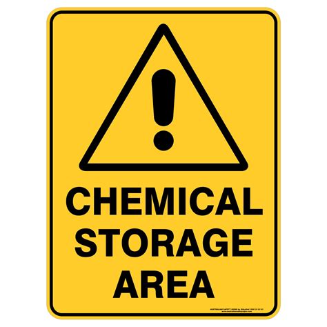 Chemical Storage Area Buy Now Discount Safety Signs Australia