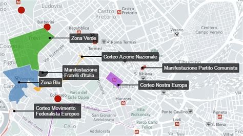 Trattati Di Roma La Mappa Interattiva Delle Zone Di Sicurezza Cortei