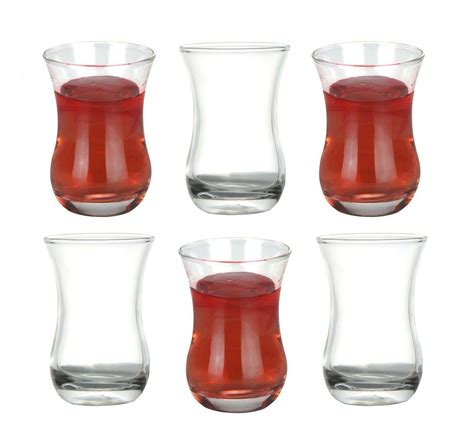 6PCS Turkish Tea Glasses Mini Arabian Tea Coffee Cups Cay Bardagi Cups