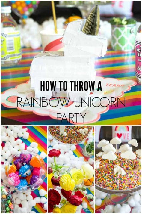 Rainbow Unicorn Party Ideas Moms And Munchkins