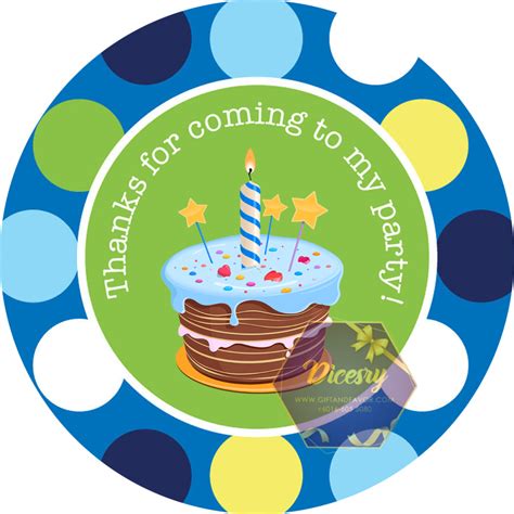 Readymade Stickers Birthday Dicesry T And Favor Malaysia