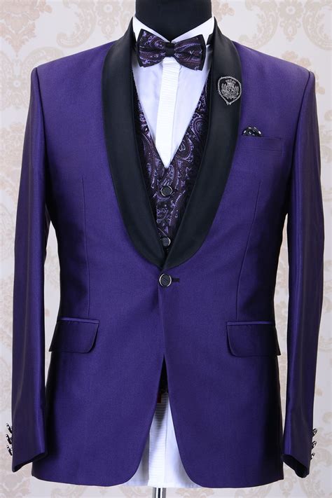 Tuxedo Suit Purple St638 Tuxedo Suit Party Wear Dresses Fashion