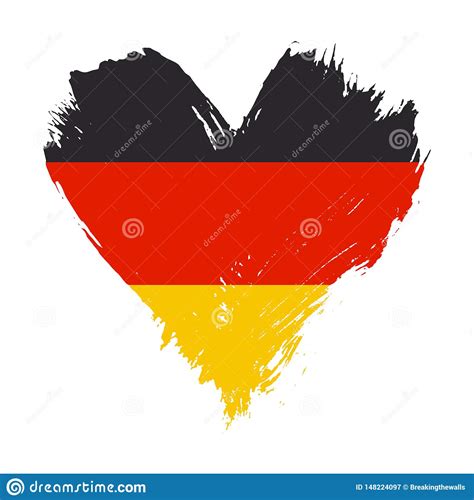 Brushstroke Painted Flag Of Germany Stock Illustration - Illustration of isolated, patriotic ...