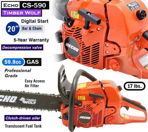 Review Echo Cs 590 Timber Wolf Chainsaw Vs Other 20 Chainsaws