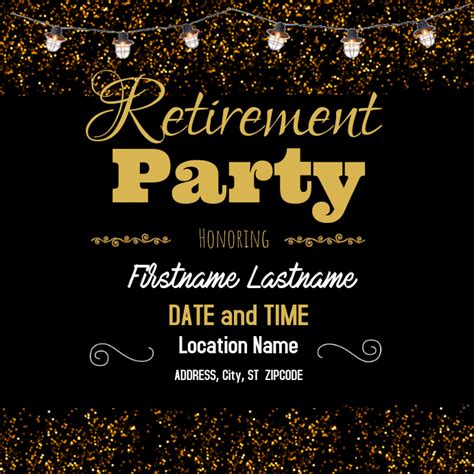 2285+ psd flyer templates with fb covers for occasion, celebration or enterprise. Copy of Retirement Party | PosterMyWall