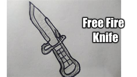 How To Draw Free Fire Knife Very Easy Shn Best Art Youtube