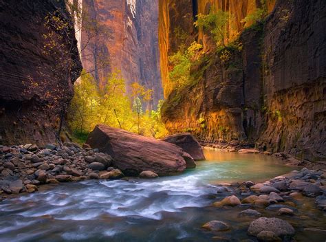 The Virgin River In Zion National Park Wallpaper And Background Image