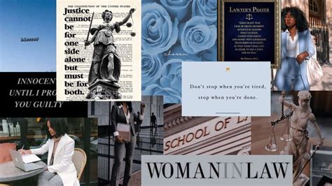 Future Lawyer Blue Aesthetic Woman In Law Law Vision Board