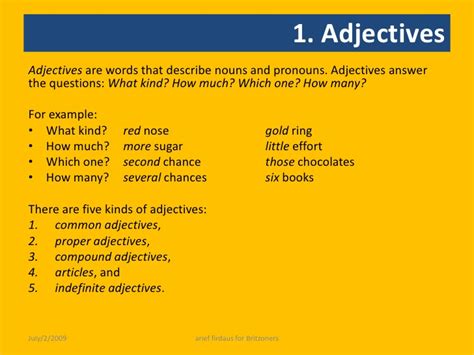 Adjectives - Detailed Expressions and Examples - English Learn Site