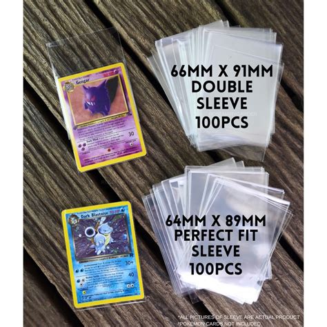 100pcs Pokemon Card Perfect Size Sleeve And Double Card Sleeve Trading