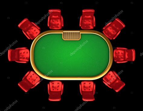 Tissu pour tables de poker. Table de poker avec chaises haut côté vue isolé ...