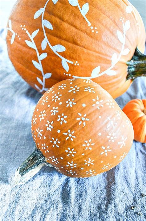 White Painted Pumpkin Diy Stonegable