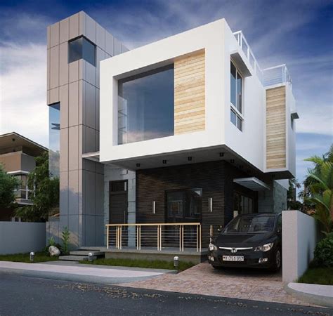 Rumah panggung modern all in grey. Rumah Minimalis 2 Lantai Dinding Kaca