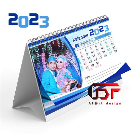 Jual Kalender Meja Kalender Duduk 2023 Custom Free Design Desain Bebas