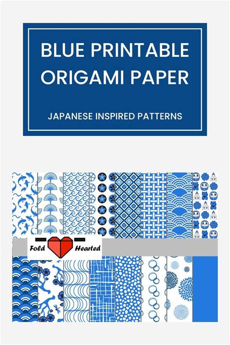Blue Origami Paper Value Pack Japanese Inspired 6 In X 6 In To