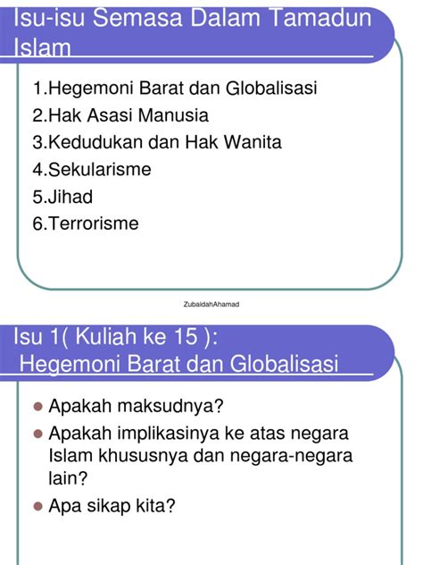 Savesave isu semasa dalam dan luar negara for later. Isu-Isu Semasa Dalam Tamadun Islam