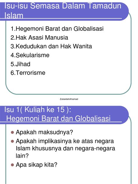 Matrik 1 mohamad syukri bin jaafar b 2 ulasan artikel ctu552 docx fakulti sains komputer dan. Isu-Isu Semasa Dalam Tamadun Islam