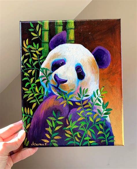 Panda Bear Live Painting — Lauren Elizabeth Fine Art Art Painting