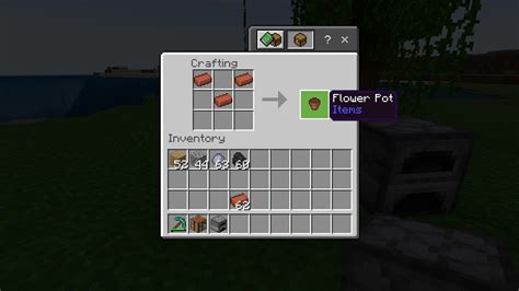 Let's open your crafting table in minecraft to make a flower pot. How to Make a Flower Pot in Minecraft