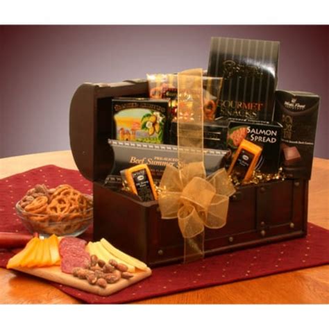 The Gourmet Connoisseur Gift Chest Gourmet Gift Basket One Basket