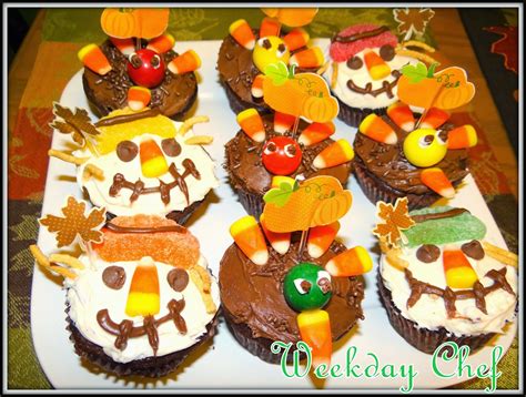 Thanksgiving turkey cupcakes food fun & faraway places; Pattie's Place: Thanksgiving Decorating