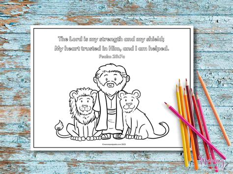 28 Daniel Lions Den Coloring Page Sitialvita