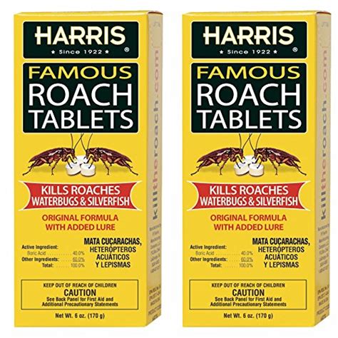 Harris Roach Tablets Boric Acid Roach Killer With Lure Alternative To