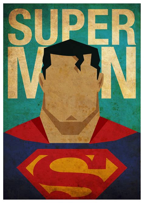 Cool Set Of Superhero Minimalist Posters Sci Fi Design