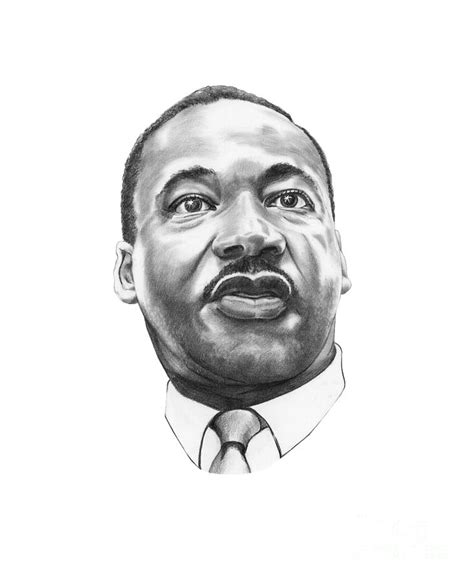 He experienced racial predjudice from the time he was very young. Dr. Martin Luther King Drawing by Murphy Elliott