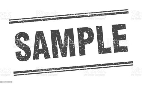 Sample Stamp Sample Label Square Grunge Sign Stock Illustration
