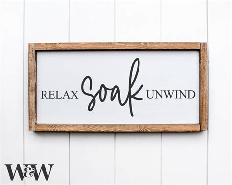 Relax Soak Unwind Svg Bathroom Cut File Bath Quote Etsy