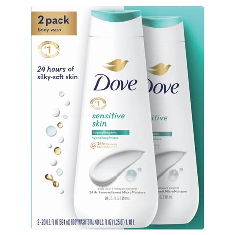 Dove Sensitive Skin Liquid Body Wash Hypoallergenic And Sulfate Free