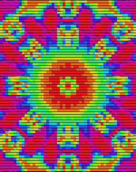 Pixelly Rainbow Wallpaper Psychedelic Animation Psychedelic