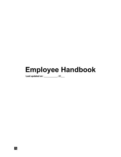 Free Employee Handbook Template Pdf And Word Downloads