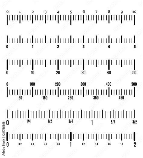 Ruler Graduation Ruler Measure With Precision Divisions Measurement