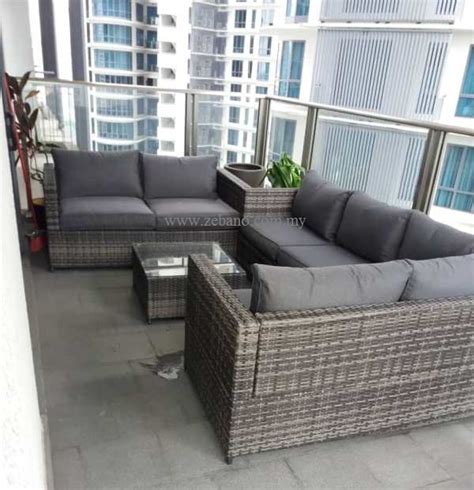 Anything woven can be called wicker. L shape grey rattan sofa set, Sectional Wicker Sofa ...