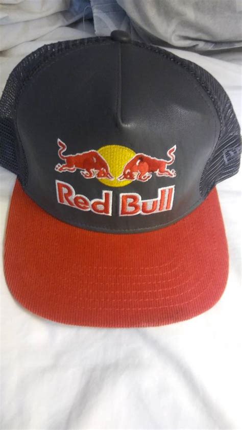 New Era Rare Red Bull Athlete Only New Era Snapback Trucker Hat Grailed