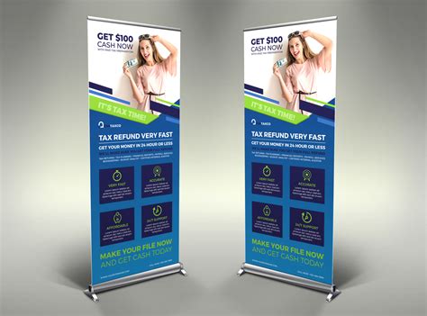 Tax And Accounting Signage Banner Roll Up Template By Owpictures On