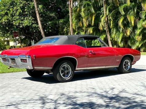 1968 Pontiac Gto Convertible 23800 Miles Red Classic Car Select 4
