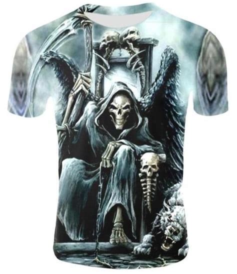 Skull Grim Reaper T Shirts Skull Action