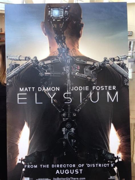 Elysium Movie Poster Showcases Damons Exoskeleton Giant Freakin