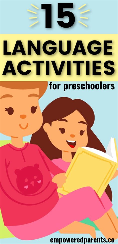 15 Interactive Language Activities For Preschoolers Language