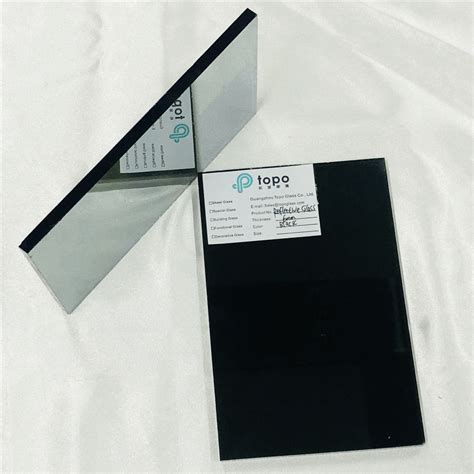 China 5mm 6mm Smart Coated Reflective Black Float Sheet Glass R B China Building Glass