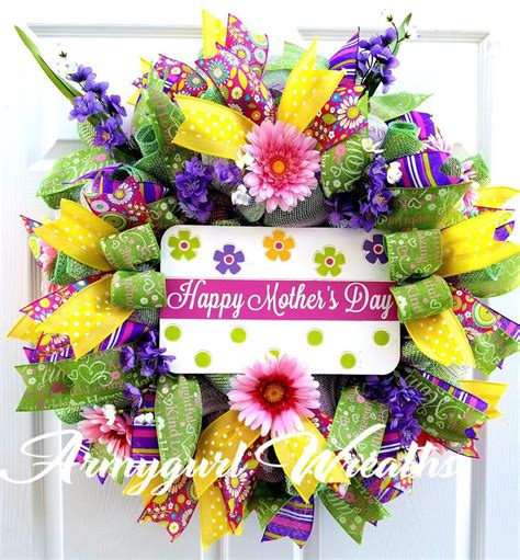 Mothers Day Wreath Mothers Day Wreath Mothers Day Etsy Mothers