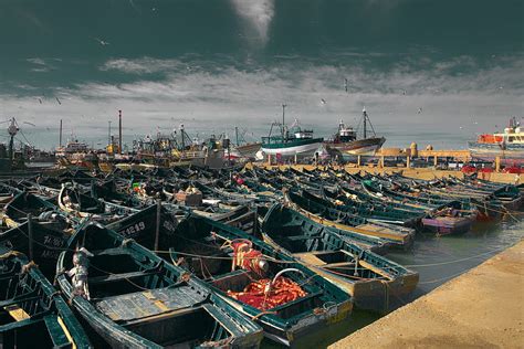 Cities Boats Coast Morocco Essaouira Es Suweira Port Hd Wallpaper