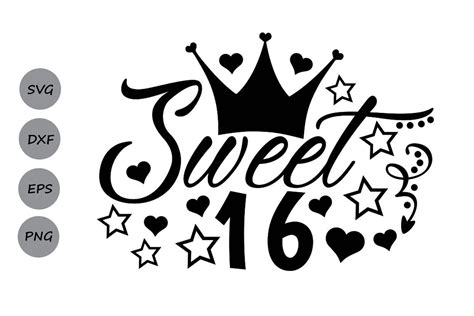 Sweet 16 Svg Graphic By Cosmosfineart · Creative Fabrica