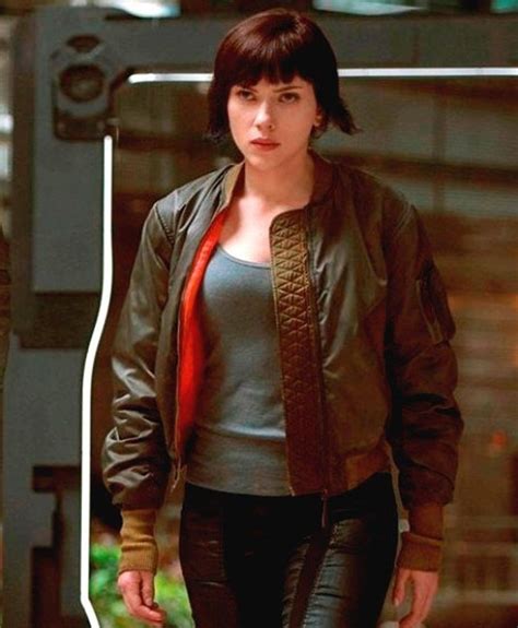 Scarlett Johansson Ghost In The Shell Major Brown Bomber Jacket